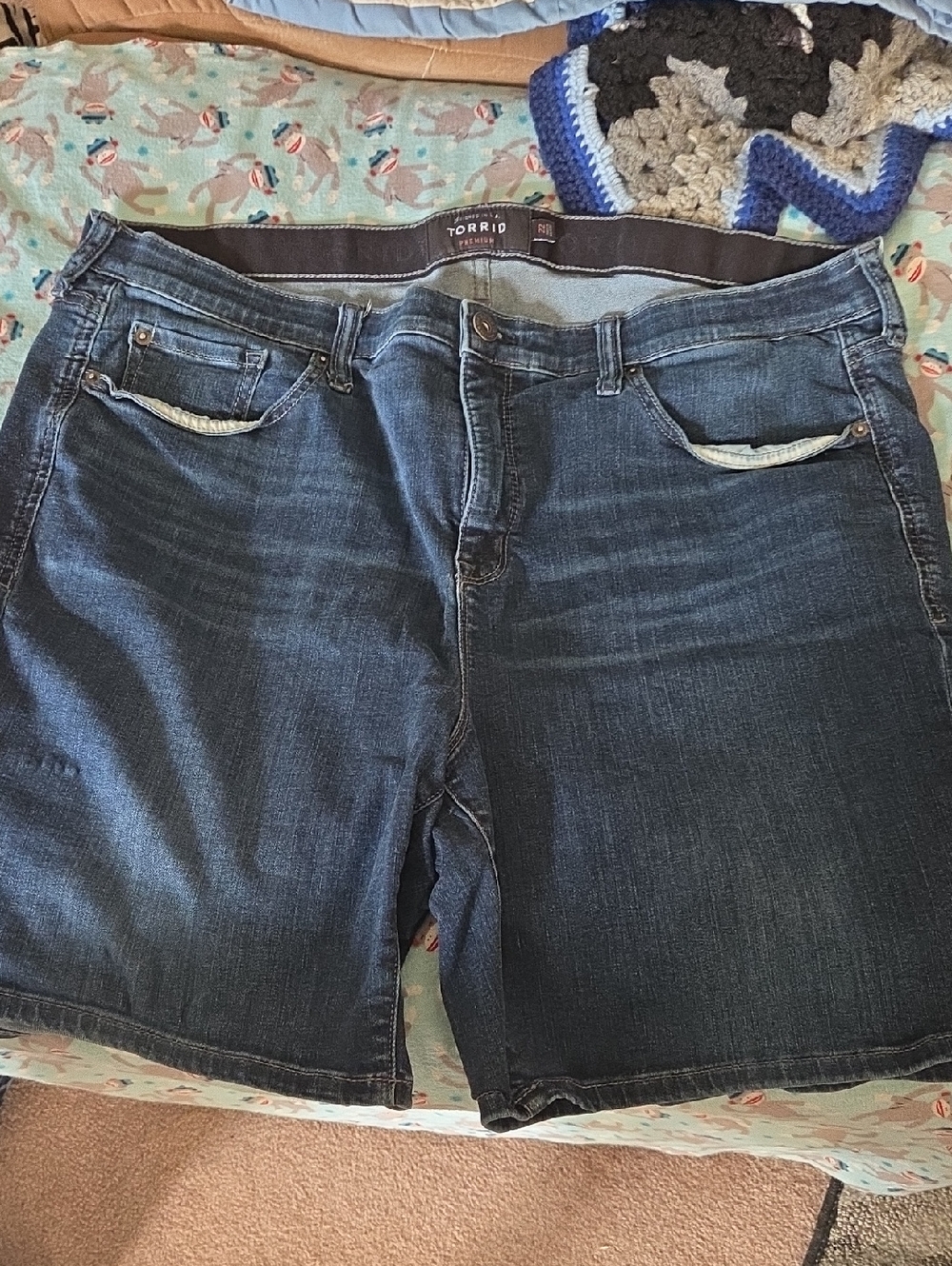 torrid dark blue Premium denim Bermuda shorts